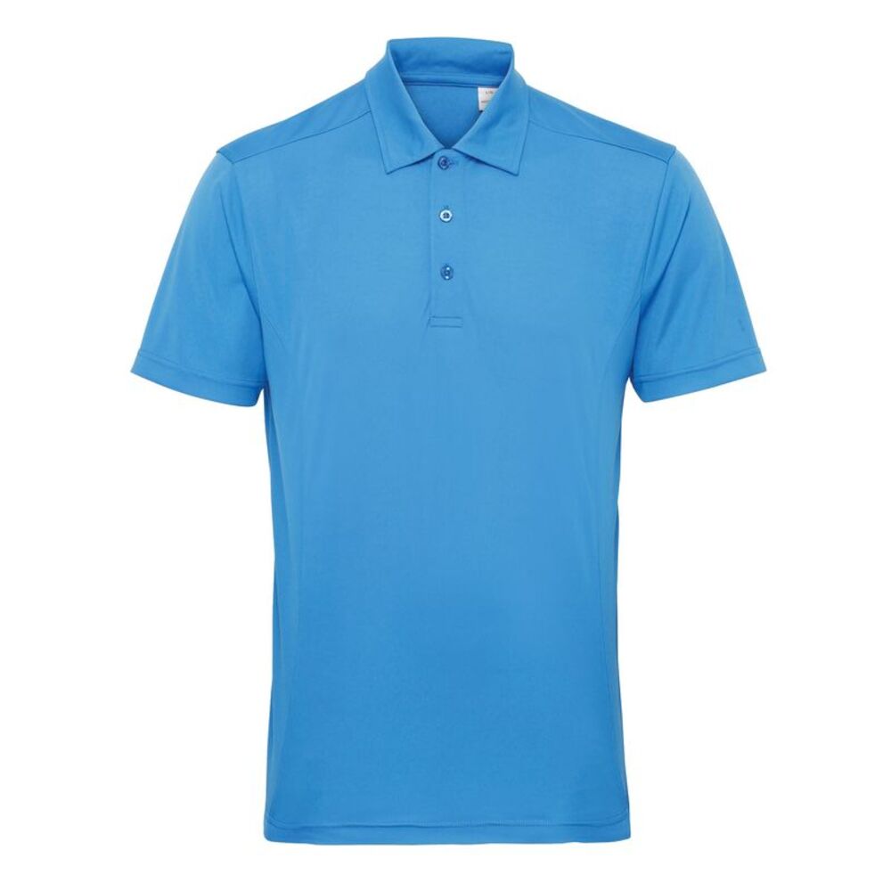 Tri Dri Mens Panelled Polo Shirt / Sapphire